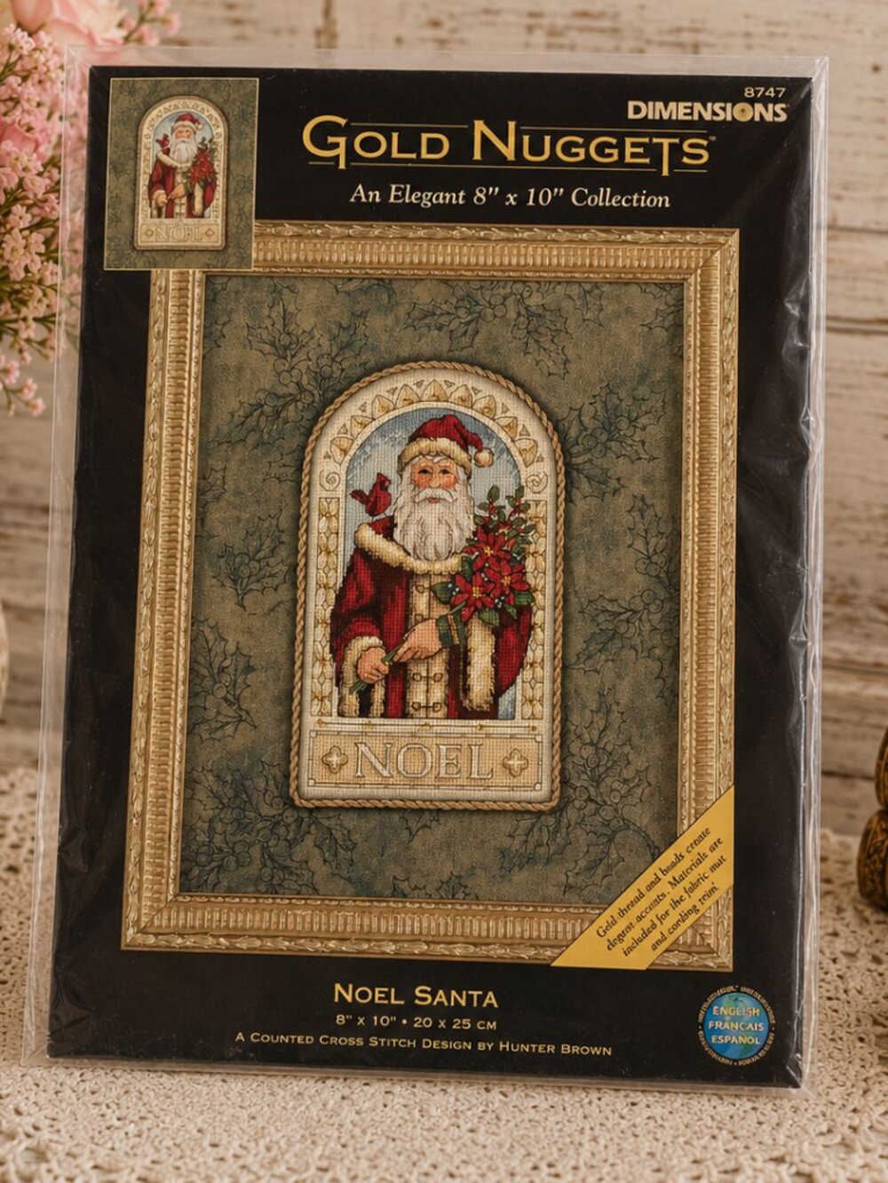 Dimensions Gold Nuggets Noel Santa Counted Cross Stitch Kit #8747 Christmas 8" x